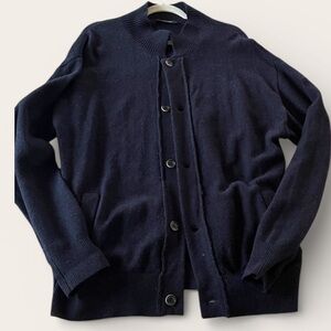 Todd & Gunn Navy Wool Blend Cardigan Sz XL